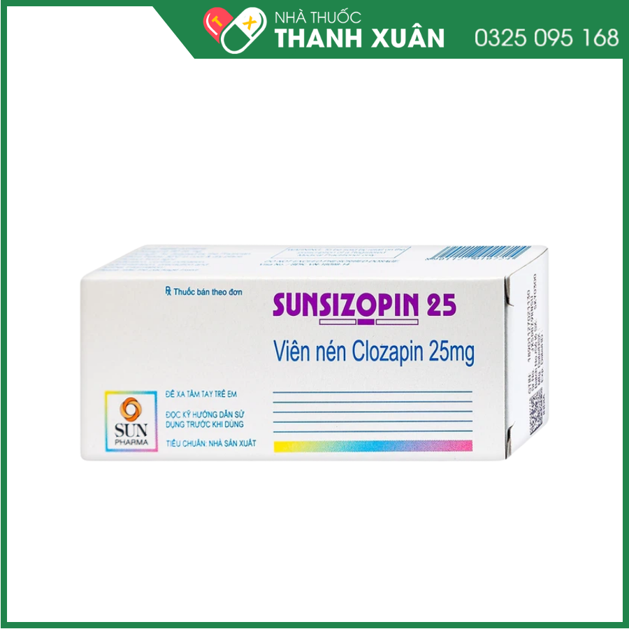 Sunsizopin 25 mg điều trị chứng tâm thần phân liệt